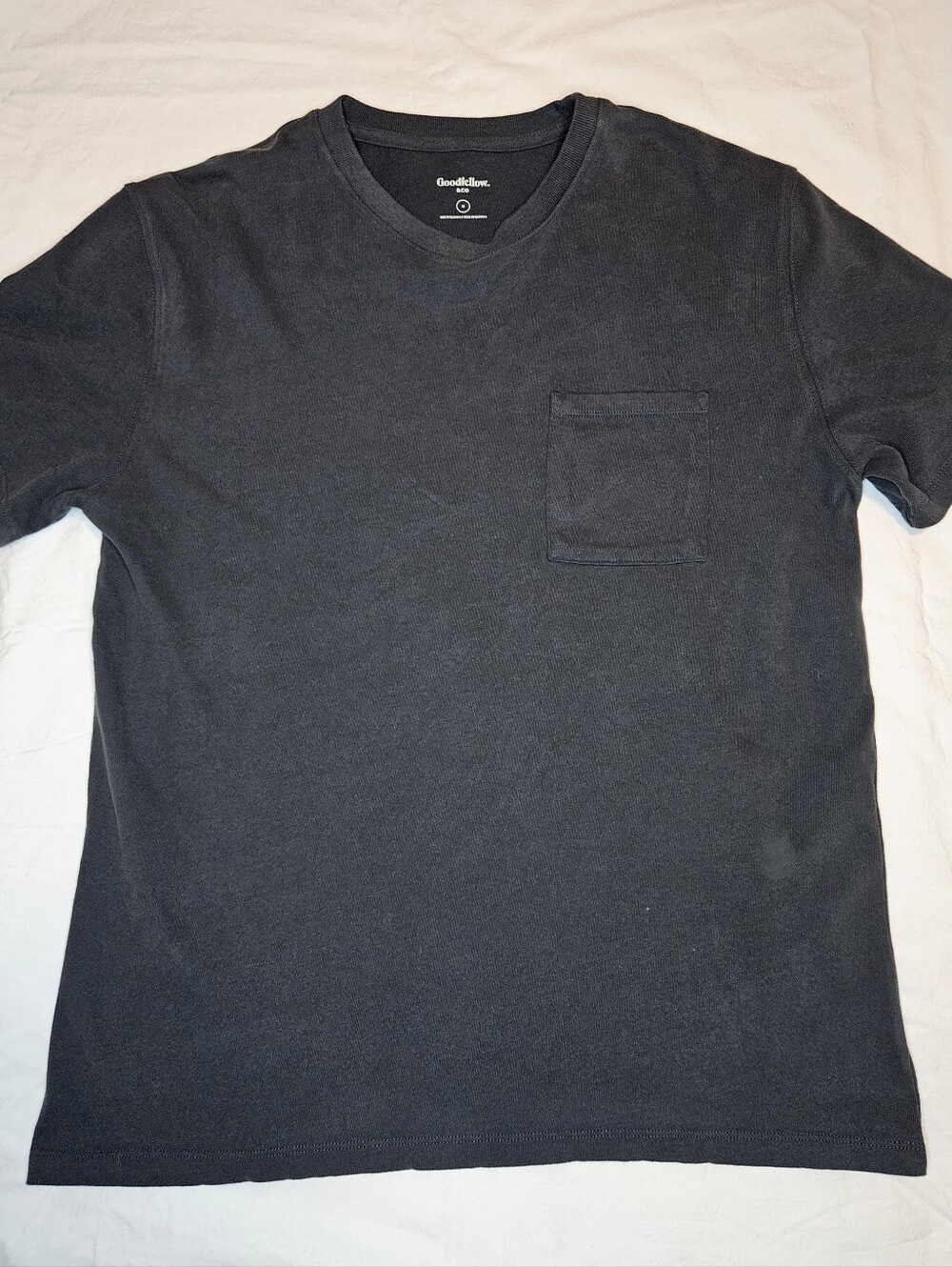Goodfellow & Co Men's Vintage Short-Sleeve Pocket T-Shirt Charcoal